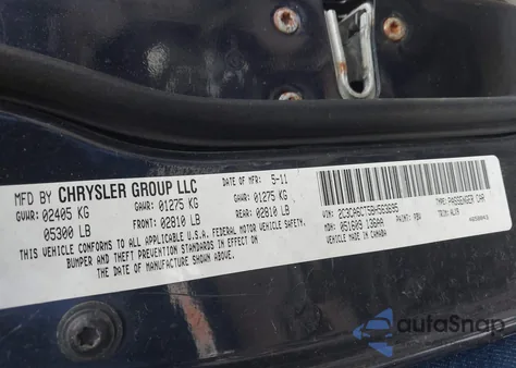 2011 Chrysler 300C из США, поврежденный, VIN 2C3CA6CT5BH563695